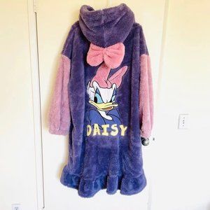 Disney Daisy Duck Hooded Fleece Lounge Robe Coat